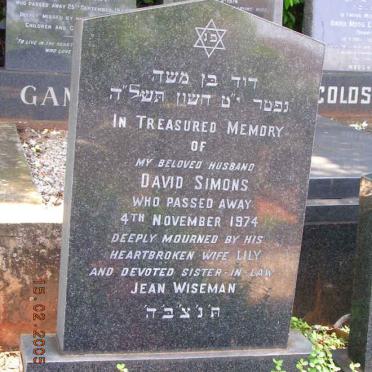 SIMONS David -1974