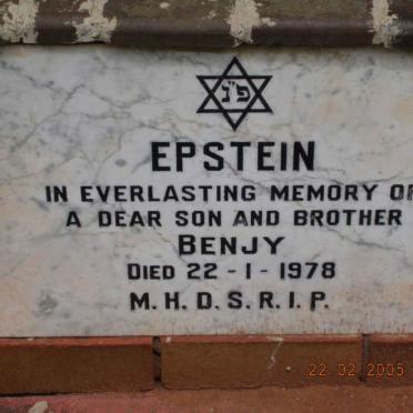 EPSTEIN Benjy -1978