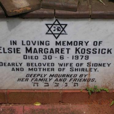 KOSSICK Elsie Margaret -1979