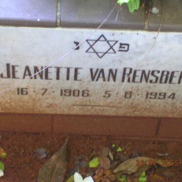 RENSBURG Jeanette, van 1906-1994