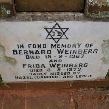 WEINBERG Bernard -1967 &amp; Frida -1979