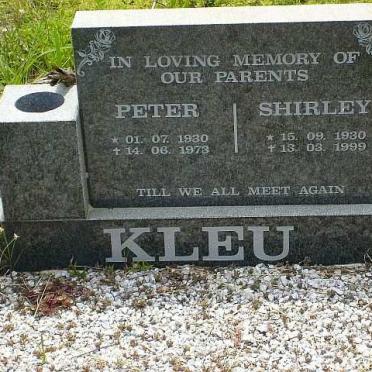 KLEU Peter 1930-1973 &amp; Shirley 1930-1999