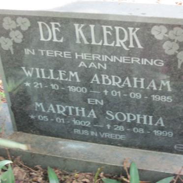 KLERK Willem Abraham, de 1900-1985 &amp; Martha Sophia 1902-1999