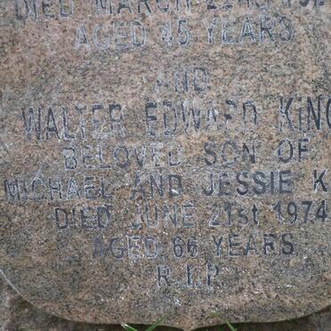 KING Jessie Bilsland -1927 :: KING Walter Edward -1974