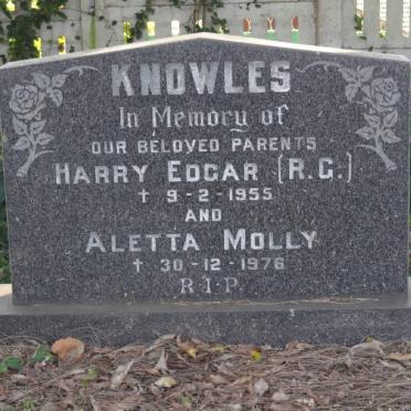 KNOWLES Harry Edgar -1955 &amp; Aletta Molly -1976