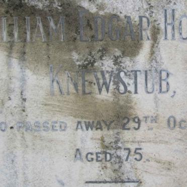 KNEWSTUB William Edgar Holmes -1930