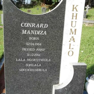KHUMALO Conrad Mandiza 1904-2001