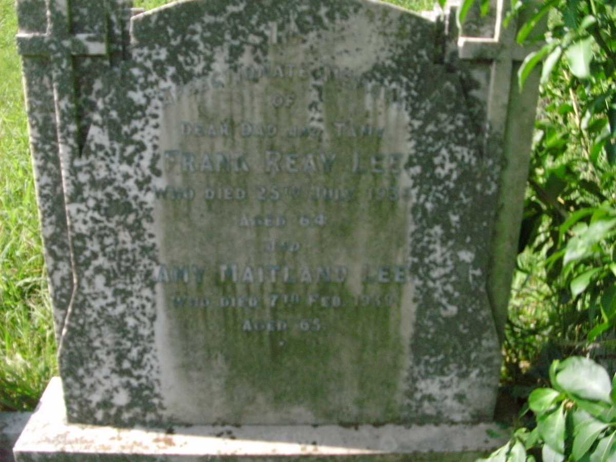LEE Frank Reay -1936 & Amy Maitland -1939