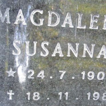 MOSTERT Magdalena Susanna 1906-1981