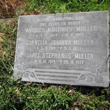 MULLER Sarel Stephanus 1914-1977 &amp; Cornelia Johanna 1914-1977 :: MULLER Andries Martinus 1944-1960