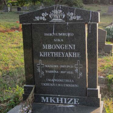 MKHIZE Mbongeni Khetheyakhe 1949-2007