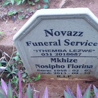 MKHIZE Nosipho Florina 1948-2013