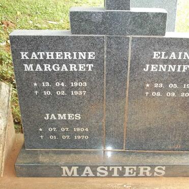 MASTERS James 1970- &amp; Katherine Margaret -1937 :: Masters Elaine Jennifer 1960-2007