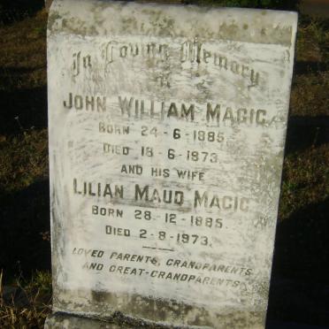 MAGIC John William 1885-1973 &amp; Lilian Maud 1885-1973