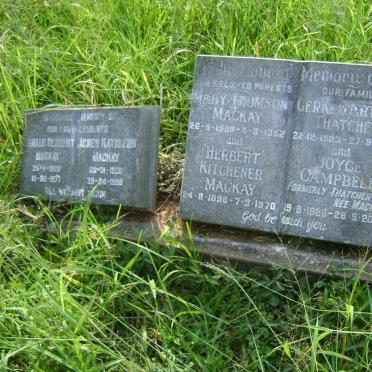 MACKAY Herbert Kitchener 1898-1970 &amp; Mary Thomson 1900-1952