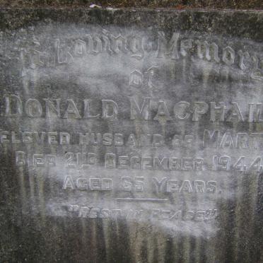 MACPHAIL Donald -1944