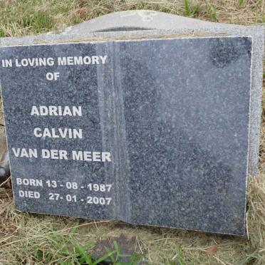 MEER Adrian Calvin, van der 1987-2007