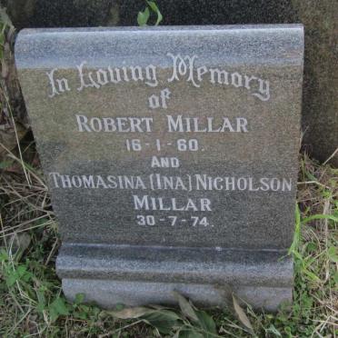 MILLAR Robert -1960 &amp; Thomasina Nicholson -1974