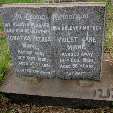 MINNE Ignatius Petrus -1956 &amp; Violet Jane -1963