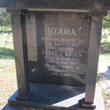NZAMA Sabelo Brian 1962-1995