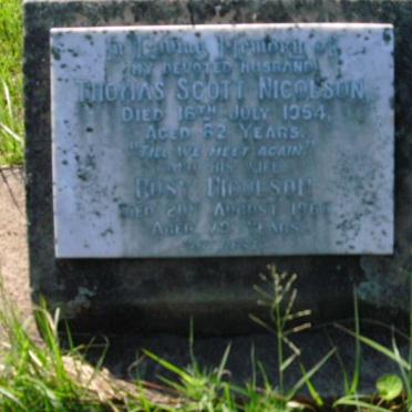 NICOLSON Thomas Scott -1954 &amp; Rosy -1965
