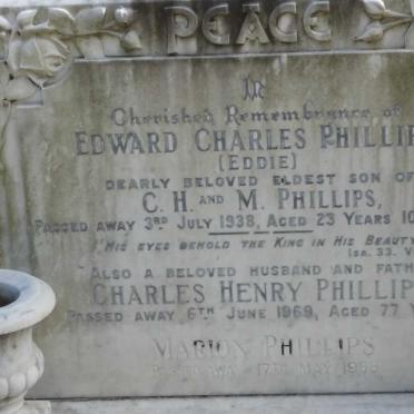 PHILLIPS Charles Henry -1969 &amp; Marion -1988 :: PHILLIPS Edward Charles -1938