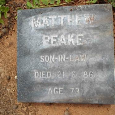 PEAKE Matthew -1986