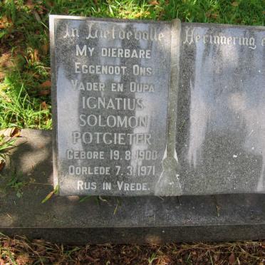 POTGIETER Ignatious Solomon 1900-1971