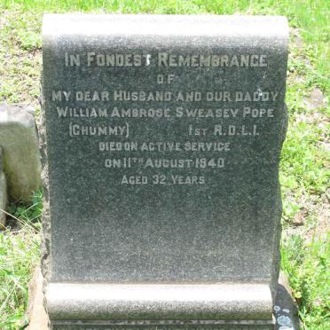 POPE William Ambrose Sweasy -1940