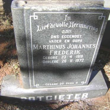 POTGIETER Marthinus Johannes Frederik 1919-1972
