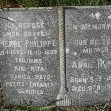 POULOPOULOS George 1922-2003 & Danica nee CHAUVET 1922-1995 :: CHAUVET Pierre Philippe 1893-1959 & Annie 1900-1977