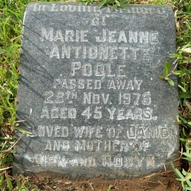 POOLE Marie Jeanne Antionette -1975