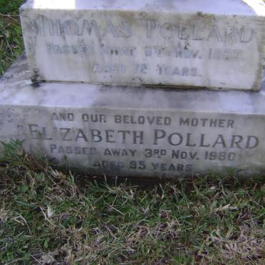 POLLARD Thomas -1953 &amp; Elizabeth -1980