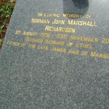 RICHARDSON Norman John Marshall 1906-2001
