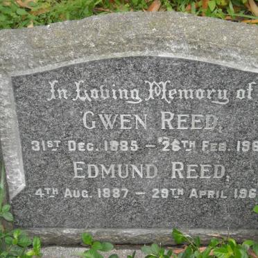 REED Edmund 1887-1965 &amp; Gwen 1885-1962