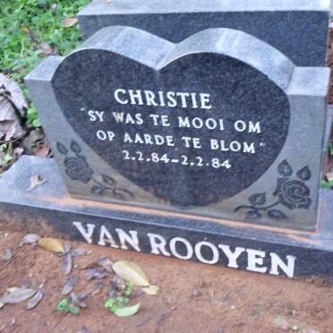ROOYEN Christie, van 1984-1984