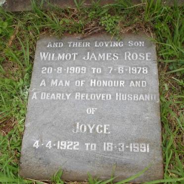 ROSE Frederick Carl 1873-1960 & Minnie Grace 1867-1942 :: ROSE Wilmot James 1909-1978 & Joyce 1922-1991