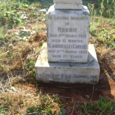 SAMUELSON Gabrielle -1924 :: SAMUELSON Robbie -1924