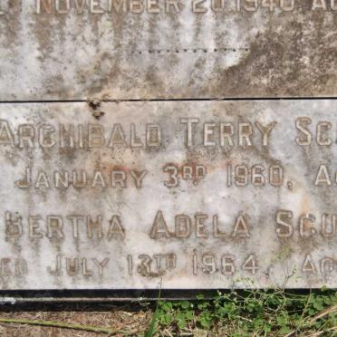 SCURR Archibald Terry -1960 &amp; Bertha Adela -1964