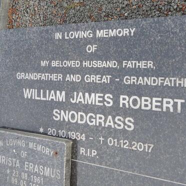 SNODGRASS William James Robert 1934-2017 :: ERASMUS Christa 1961-2007