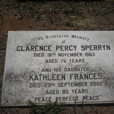 SPERRYN James Neville -1922 &amp; Eliza Newson -1940 :: SPERRYN Clarence Percy -1963 :: SPERRYN Kathleen Francis -2002
