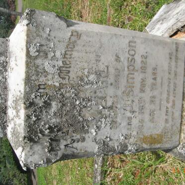 SIMPSON Pearl -1922 :: SIMPSON Algernon -1938 :: SIMPSON Harold Jellicoe Waddilove -1967 :: SIMPSON Johanna Adrianna -1965