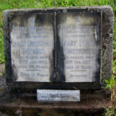 SMETHURST Ernest Christopher -1935 &amp; Mary Ethel -1957 :: SMETHURST Mary Louise 1913-1975