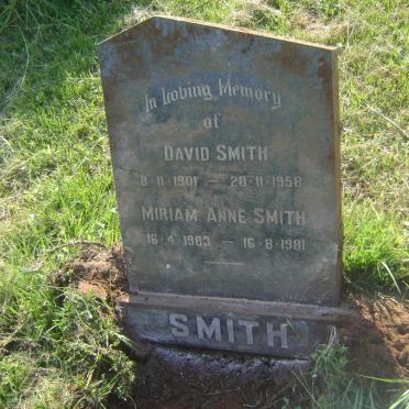 SMITH David 1901-1958 :: SMITH Miriam Anne 1903-1981