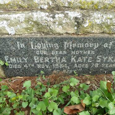 SYKES Thomas Leslie -1952 &amp; Emily Bertha Kate -1964