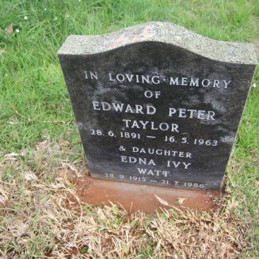 TAYLOR Edward Peter 1891-1963 :: WATT Edna Ivy 1915-1986