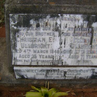 ULLBRICHT Christian E. -1948 &amp; Ellen M. -1959 :: ULLBRICHT William James -1965