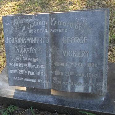 VICKERY George 1896-1969 &amp; Johanna Winifred SLATER 1905-1968