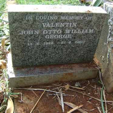 VALENTIN John Otto William George 1926-2003 ::VALENTIN Jené Marie 1979-1979 :: VALENTIN John Otto William George -1955