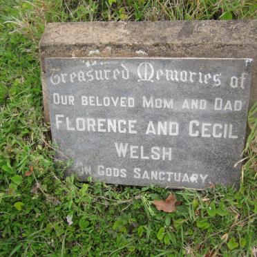 WELSH Cecil Andrew -1963 &amp; Florence -1964